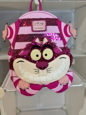 Loungefly Vault Disney Alice in Wonderland Cheshire Cat Sequin Mini Backpack